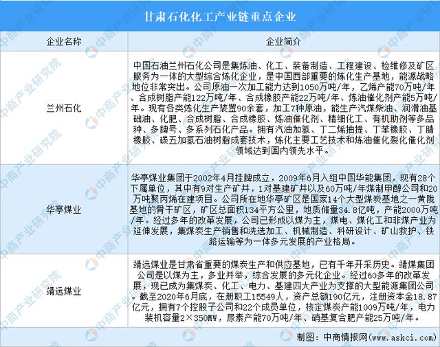 2024年甘肃省石化化工产业链全景图谱(图8)